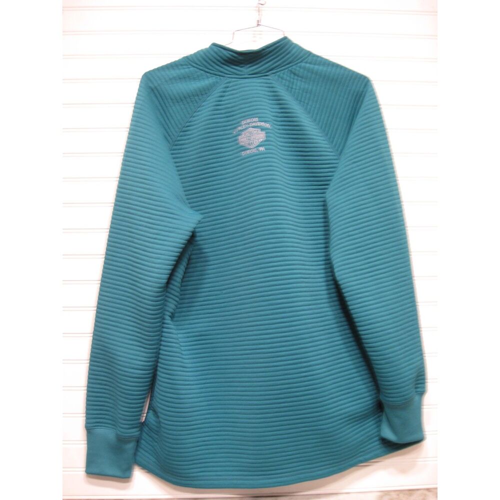 Harley-Davidson Dubois PA Jade Green Kangaroo Pocket Pullover TOP Womens Sz XXL - Picture 2 of 5